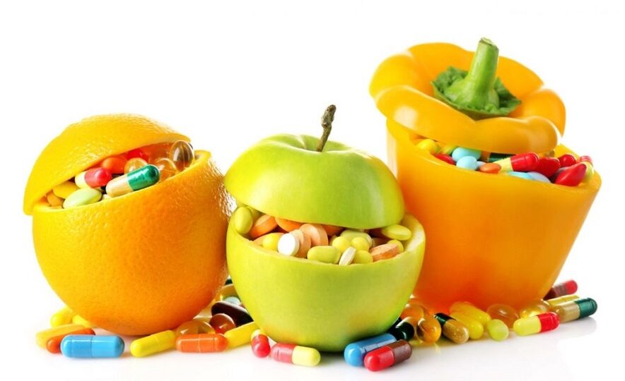 野菜や果物の効能のためのビタミン